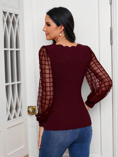 V - Neck Long Sleeve Top - Your Second Look