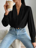V Neck Long Sleeve Top - Your Second Look