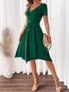 V - Neck Short Sleeve Dress - Your Second Look