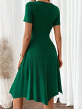 V - Neck Short Sleeve Dress - Your Second Look