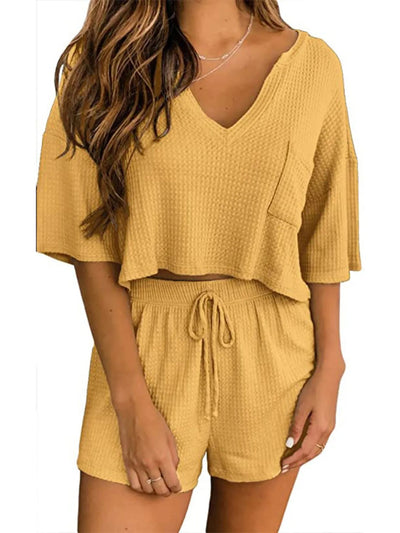 Waffle Knit Lounge Set - Your Second Look