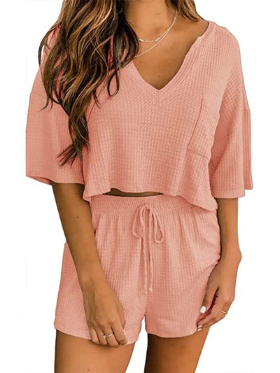 Waffle Knit Lounge Set - Your Second Look