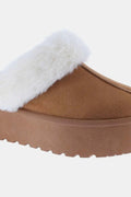 Weeboo Thick Bottom Fur Trim Snow Slippers - Your Second Look