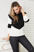 Woven Right Two - Tone Openwork Rib - Knit Sweater - Your Second Look