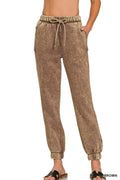 Zenana Acid Wash Fleece Sweatpants with Pockets - Your Second Look