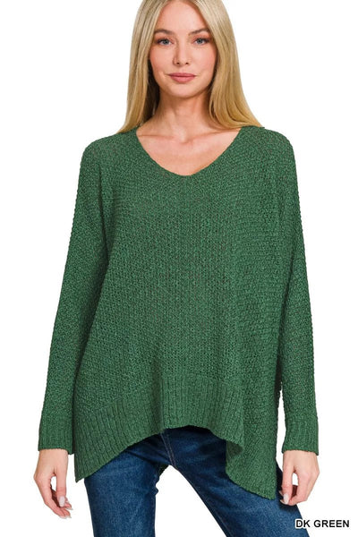 Zenana Dolman Sleeve V - Neck Sweater - Your Second Look