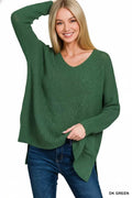 Zenana Dolman Sleeve V - Neck Sweater - Your Second Look
