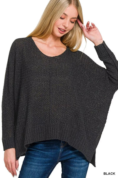 Zenana Dolman Sleeve V - Neck Sweater - Your Second Look