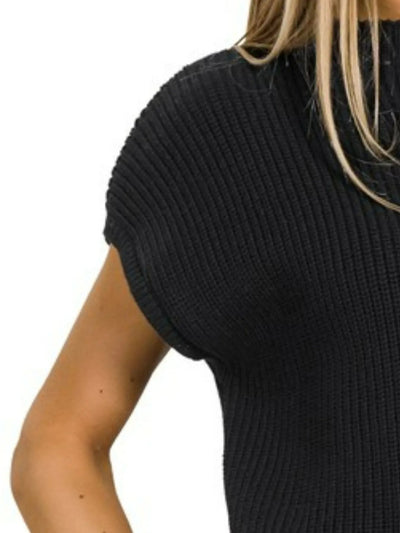 Zenana Mock Neck Short Sleeve Sweater - Your Second Look