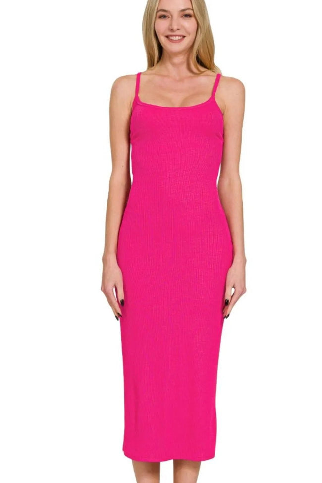 Zenana Ribbed Bodycon Midi Dress - Your Second Look