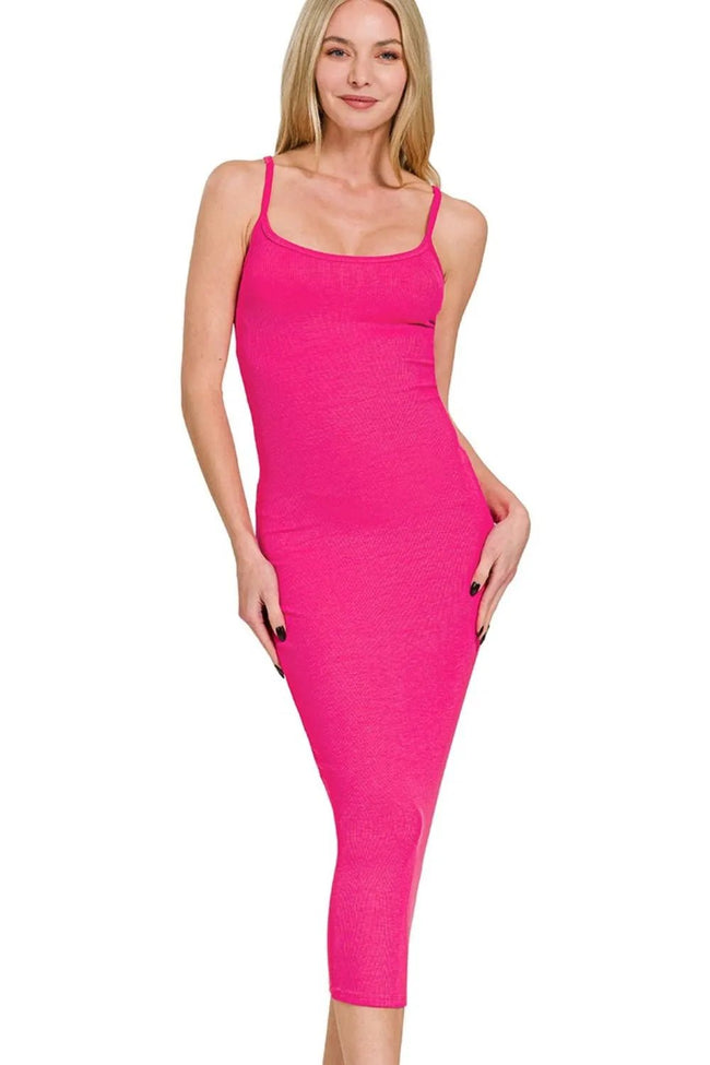 Zenana Ribbed Bodycon Midi Dress - Your Second Look