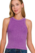 Zenana Ribbed Washed Seamless Tank Top - Your Second Look
