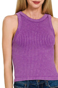 Zenana Ribbed Washed Seamless Tank Top - Your Second Look