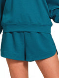 Zenana Scuba Long Sleeve Sweatshirt and Shorts Set - Your Second Look