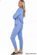 Zenana Scuba Mock Neck Sweatshirt and Joggers Set - Your Second Look