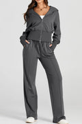 Zip - Up Hoodie and Pants Active Set - Your Second Look