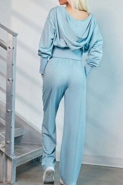 Zip - Up Hoodie and Pants Active Set - Your Second Look