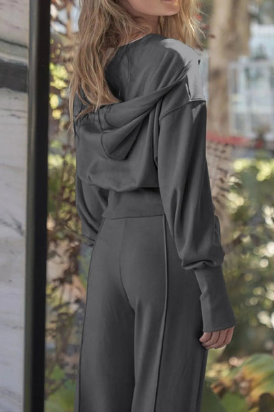 Zip - Up Hoodie and Pants Active Set - Your Second Look