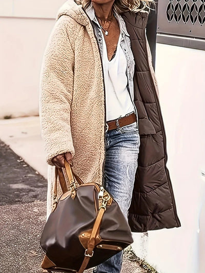 Zip Up Sherpa Hooded Coat - Your Second Look