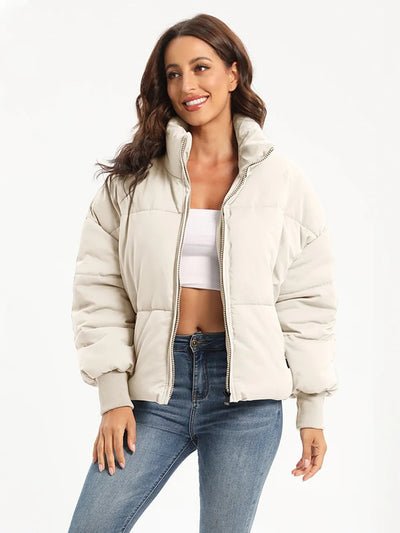 Zip Up Turtleneck Puffer Jacket - Your Second Look