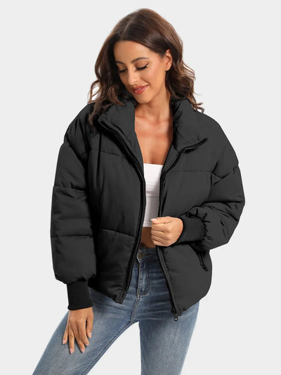 Zip Up Turtleneck Puffer Jacket - Your Second Look