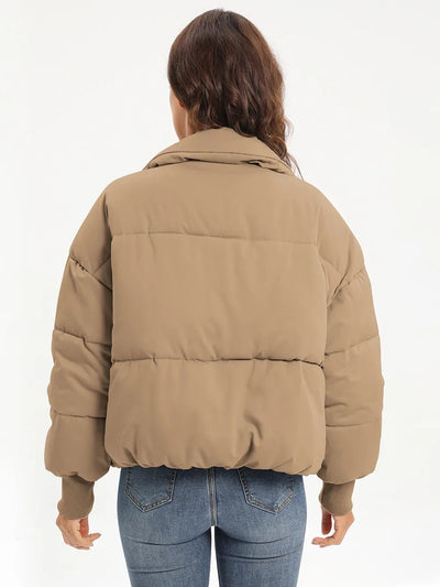 Zip Up Turtleneck Puffer Jacket - Your Second Look