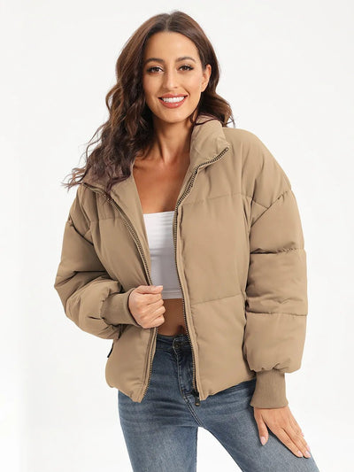 Zip Up Turtleneck Puffer Jacket - Your Second Look