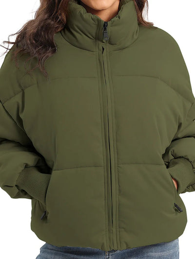 Zip Up Turtleneck Puffer Jacket - Your Second Look