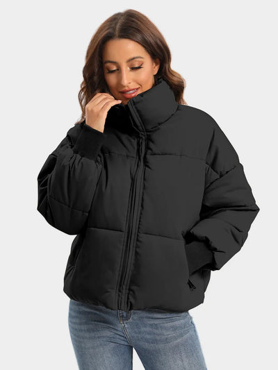 Zip Up Turtleneck Puffer Jacket - Your Second Look