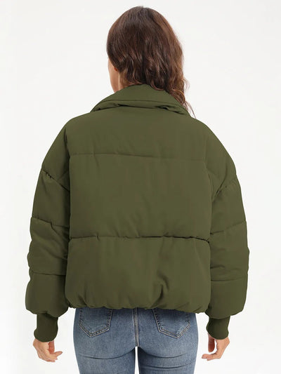 Zip Up Turtleneck Puffer Jacket - Your Second Look
