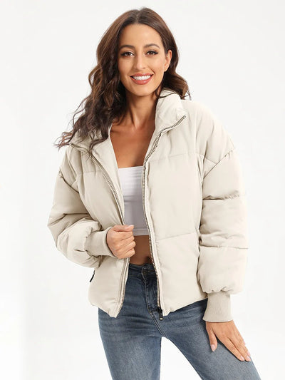 Zip Up Turtleneck Puffer Jacket - Your Second Look