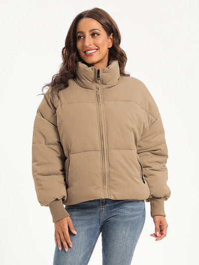 Zip Up Turtleneck Puffer Jacket - Your Second Look